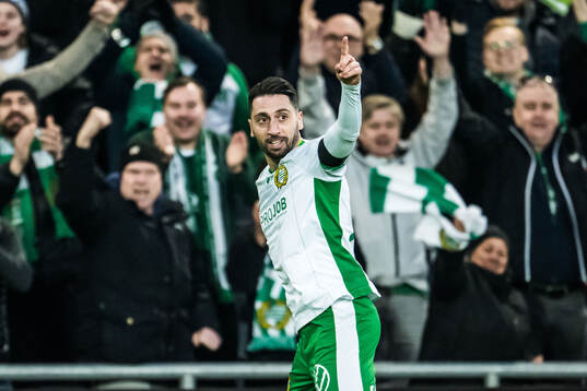 Hammarbys Nahir Besara jublar
