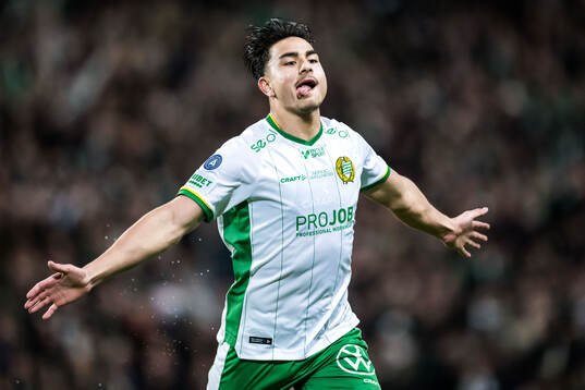 Hammarbys Jusef Erabi jublar