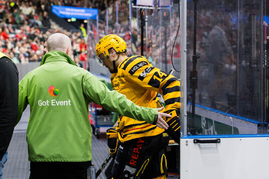 Skellefteås Andreas Johnson lämnar isen