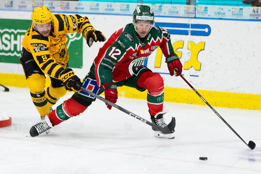 Skellefteås Måns Forsfjäll och Frölundas Max Friberg