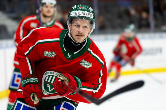 Frölundas Max Friberg innan semifinal sex i SHL mellan