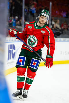 Frölundas Malte Strömwall innan semifinal sex i SHL