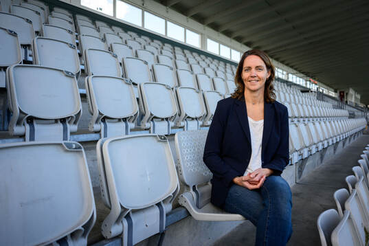 Lovisa Delby, head coach of Sweden poses for a portrait