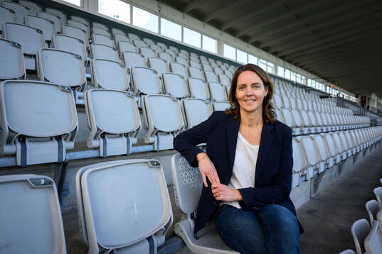 Lovisa Delby, head coach of Sweden poses for a portrait