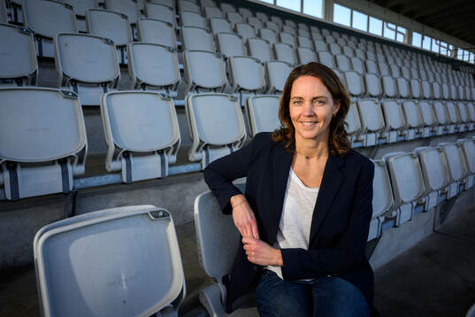 Lovisa Delby, head coach of Sweden poses for a portrait