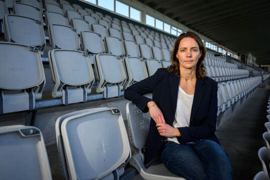 Lovisa Delby, head coach of Sweden poses for a portrait