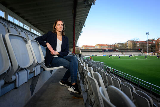 Lovisa Delby, head coach of Sweden poses for a portrait