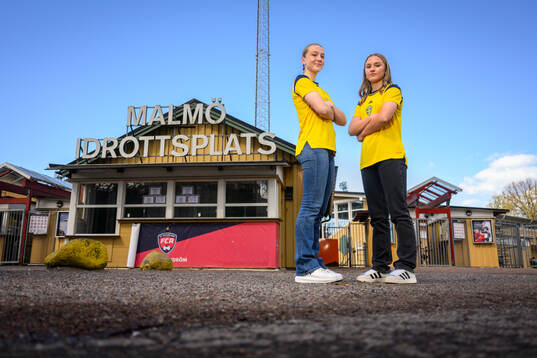Wilma Ceder and Nova Rolfsson of Sweden poses for a portrait
