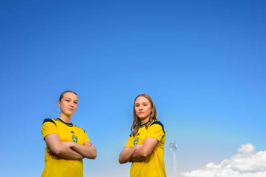 Wilma Ceder and Nova Rolfsson of Sweden poses for a portrait