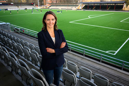 Lovisa Delby, head coach of Sweden poses for a portrait