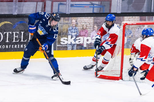 Joonas Rajala of Finland and Stepan Cerny of Czech republic
