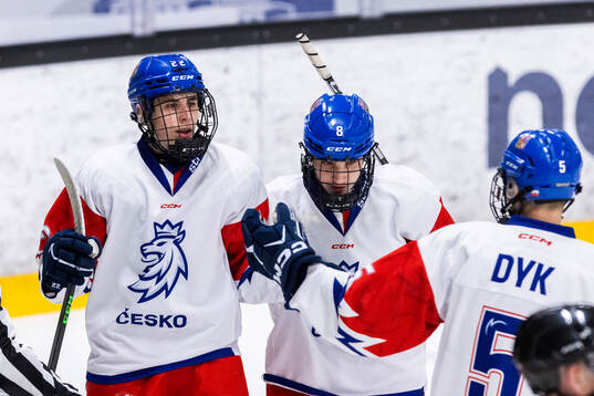 Vojtech Cihar and Vit Zahejsky of Czech republic celebrate