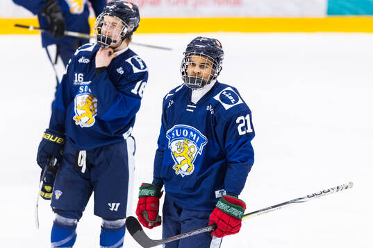 Max Westergård of Finland looks dejected