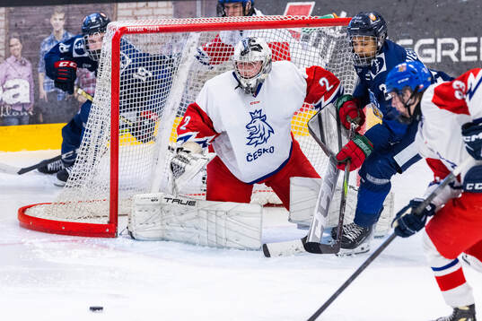 Goaltender Jiri Novak of Czech republic