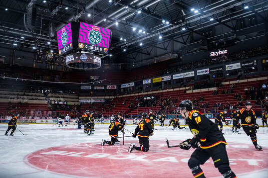 Brynäs spelare värmer upp