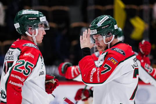 Frölundas Pontus Johansson och Henrik Tömmernes deppar