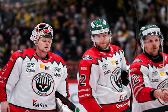 Frölundas målvakt Lars Johansson deppar