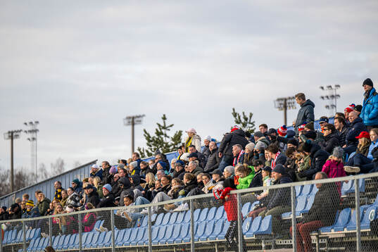 Spectators in the stands