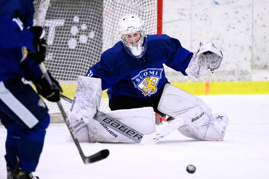 Goalkeeper Emilia Piekkari of Finland