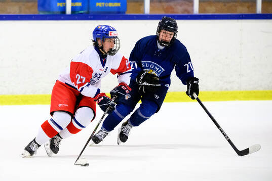 Barbora Proskova of Czech Republic and Eva Lamberg of