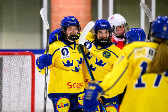 Matilda Österman of Sweden celebrates