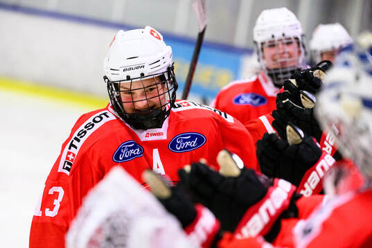 Jael Manetsch of Switzerland celebrates