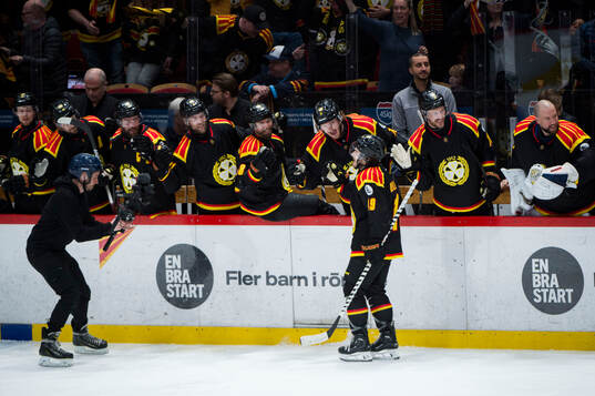 Brynäs Tyler Kelleher jublar