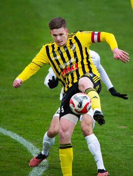 IFK Hässleholms Axel Henriksson i matchen i div. 2 mellan