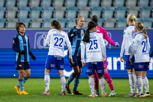 Djurgårdens Shinomi Koyama och Nellie Lilja