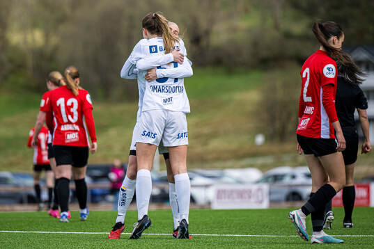 Mathilde Kruse Madsen of Stabæk celebrates