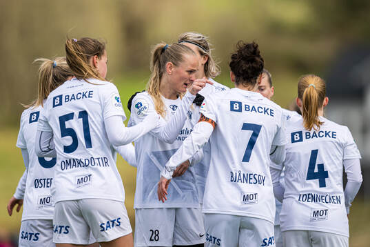 Mathilde Kruse Madsen of Stabæk celebrates