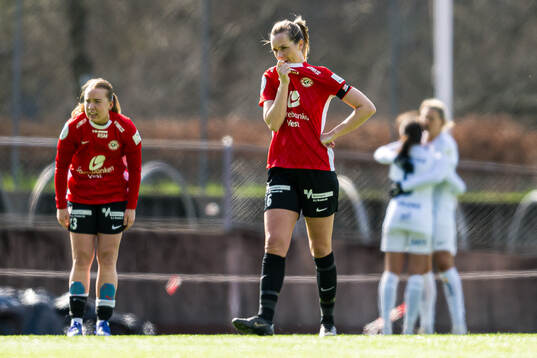 Stine Hovland of Arna-Bjørnar looks dejected