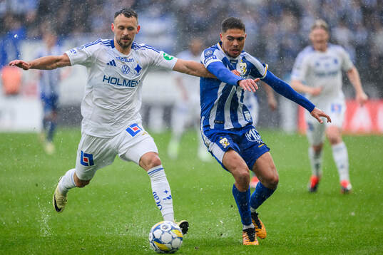 IFK Norrköpings Max Watson och IFK Göteborgs Thomas Santos