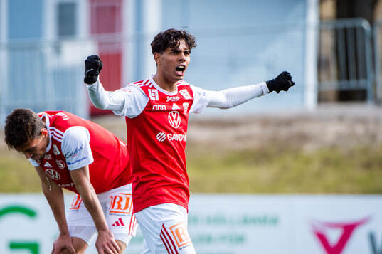 Sandvikens Jonathan Karlsson jublar