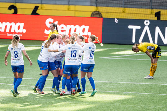 Värnamos spelare jublar
