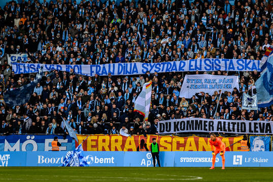 under fotbollsmatchen i Allsvenskan mellan Malmö FF och