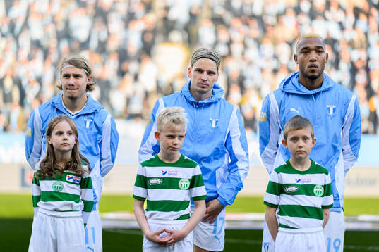 Malmö FFs Sebastian Nanasi, Jens Stryger Larsen och Derek