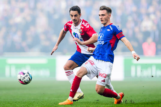 Mathias Johansen of Lyn and Christian Borchgrevink of