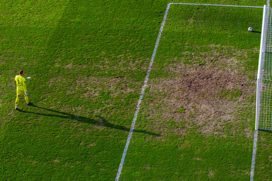 Goalkeeper Alexander Pedersen of Lyn looks dejected