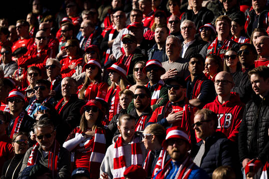 Spectators in the stands