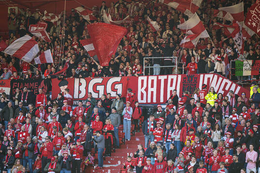 Spectators in the stands