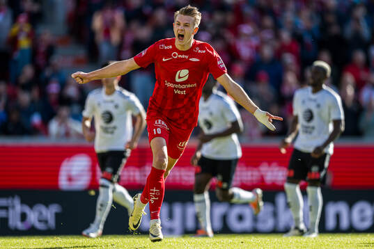 Emil Kornvig of Brann celebrates