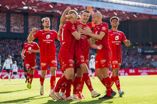 Emil Kornvig of Brann celebrates