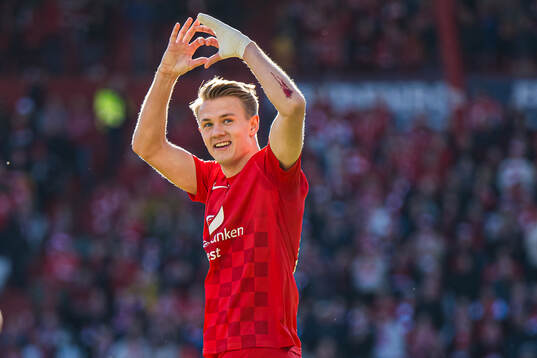 Emil Kornvig of Brann celebrates