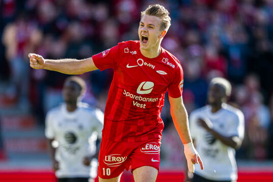 Emil Kornvig of Brann celebrates