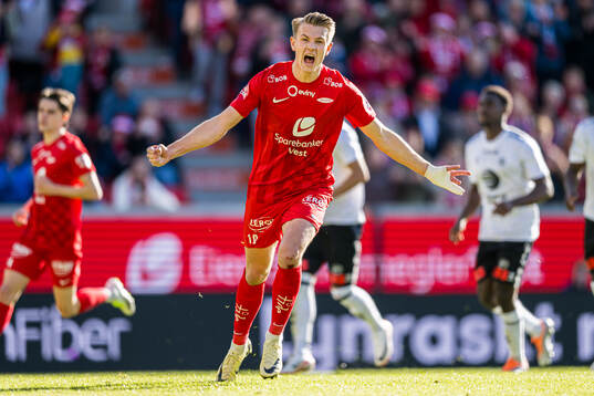 Emil Kornvig of Brann celebrates