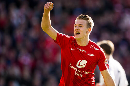 Emil Kornvig of Brann celebrates