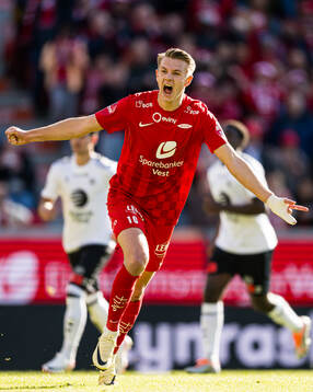 Emil Kornvig of Brann celebrates