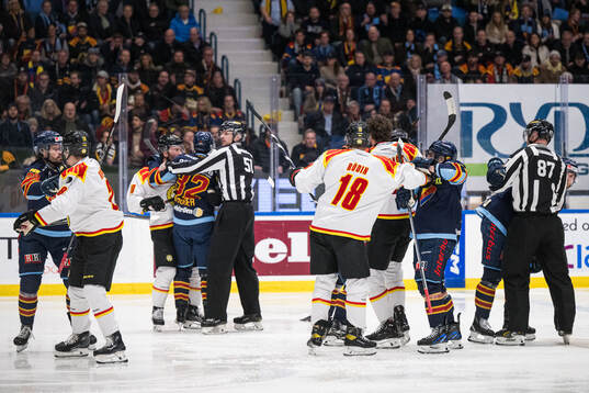 Brynäs och Djurgårdens spelare i dispyt