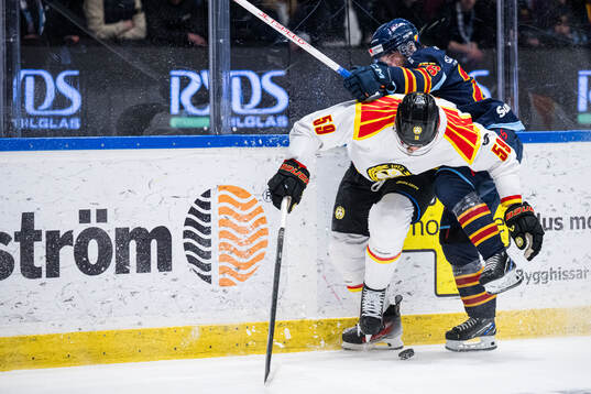 Brynäs Karlis Cukste och Djurgårdens Emil Berglund
